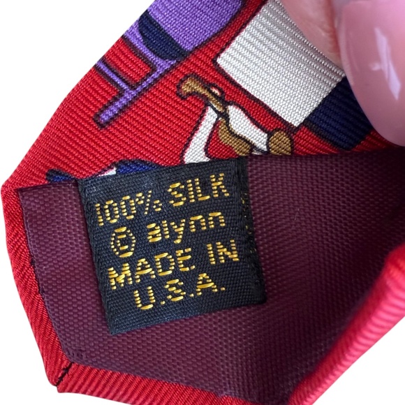 Alynn Neckwear “Maestro, Please!” Red Orchestra Tie – 100% Silk | Made in USA - Picture 6 of 9